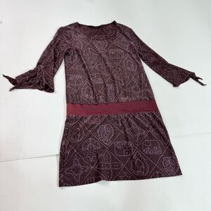 Zucozz Shirt Tunic Womens Large Purple Paisley Whimsigoth Flare Sleeve